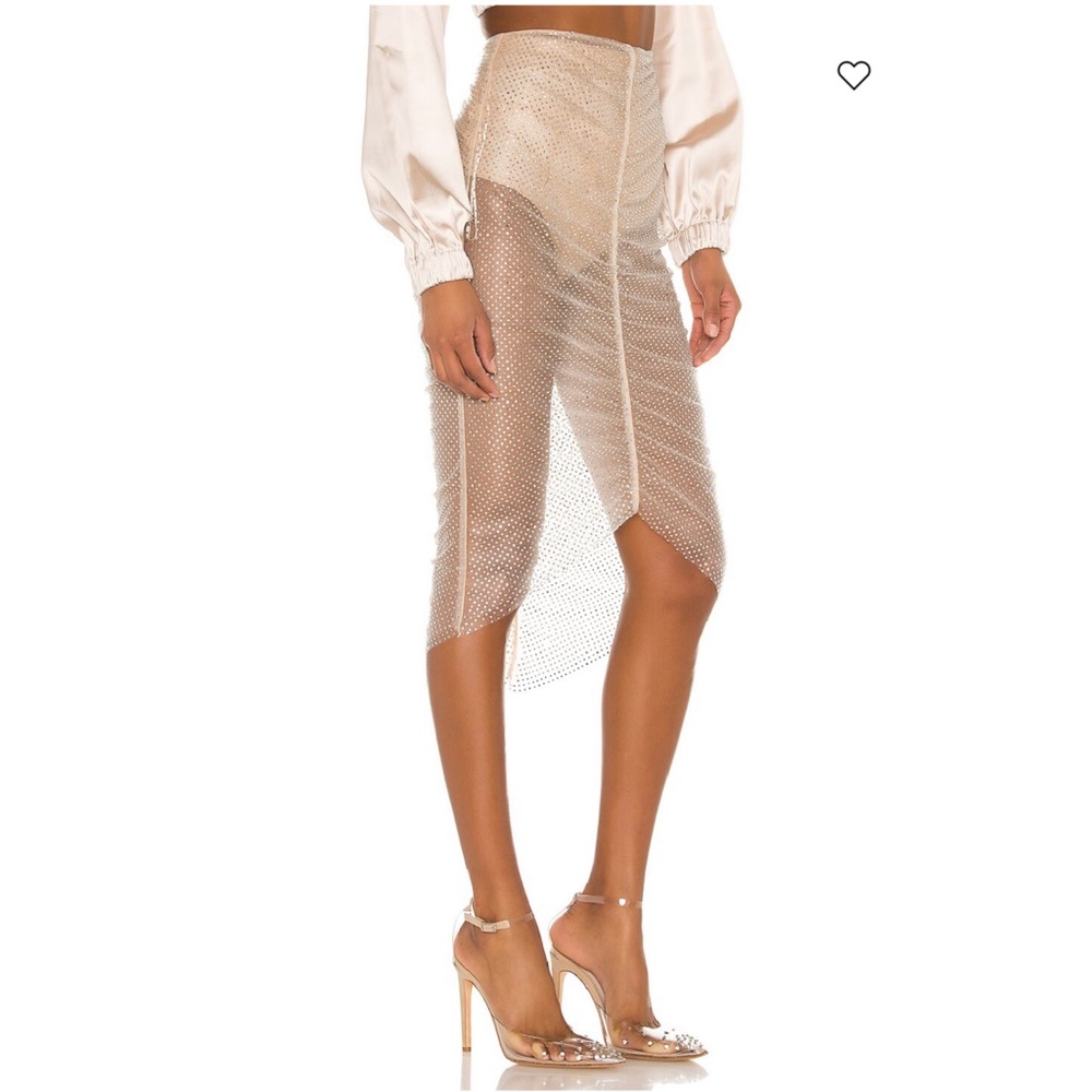 REVE RICHE Revolve Sheer Crystal Embellished Aytash Skirt - Picture 5 of 12